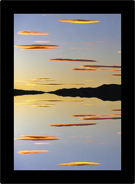 Abstract visualisation: surreal dusk sky near Christchurch, New Zealand