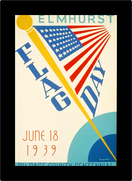 Elmhurst flag day, June 18, 1939, Du Page County centennial ca. 1939