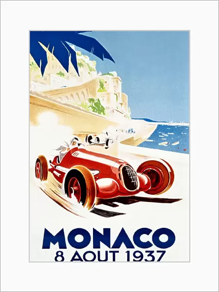 Poster for 1937 Monaco grand prix