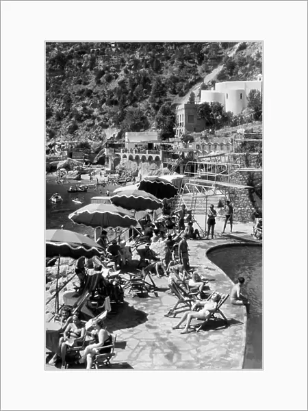 Italy. Campania. Capri Island. The Beach. 1957