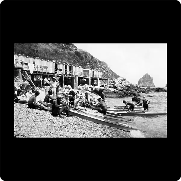 Beach. Marina Piccola. Capri Island. Campania. Italy 1920 1930