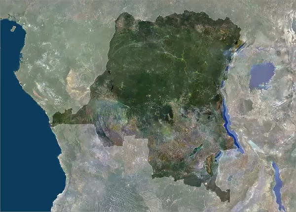Democratic Republic of Congo with mask
