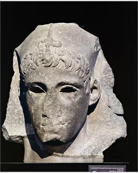 Granite head of Ptolemy VI, 2nd century b. c. (176-145 b. c. )