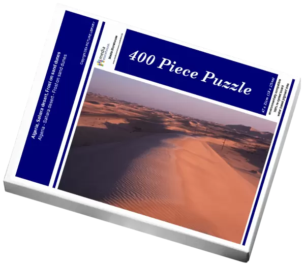 Algeria, Sahara desert, Frost on sand dunes