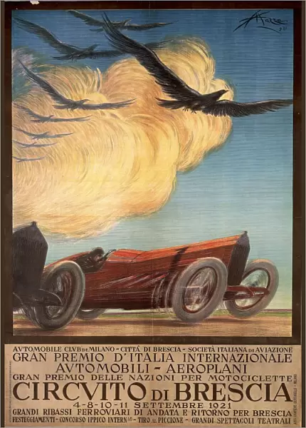Poster for Brescia Grand Prix, September 1921