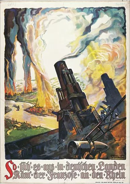 Propaganda poster from World War I by Egon Tschirch (1889-1948), Berlin, 1918