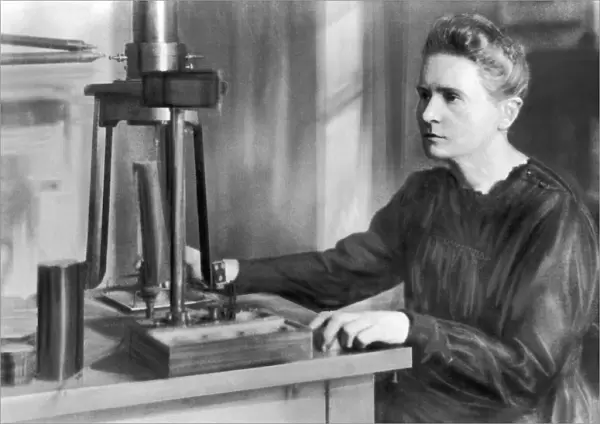 Madam Marie Curie in lab