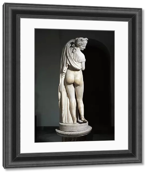 Marble Aphrodite Kallipygos or Callipygian Venus statue, Roman copy of Hellenistic original