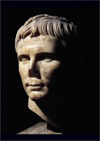 Marble bust of Emperor Tiberius