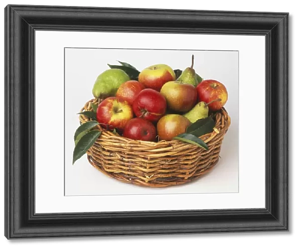Wicker basket containing apples