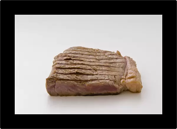 Well done steak, close-up