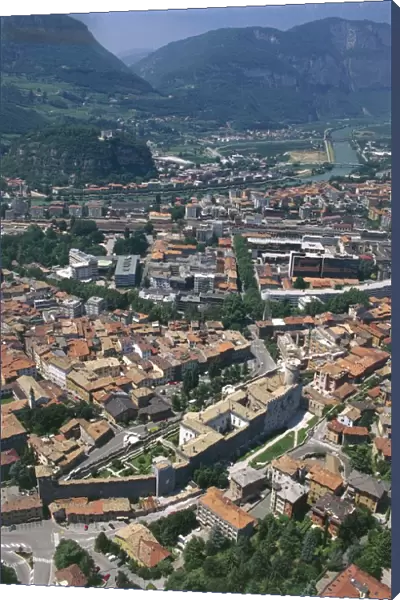 Italy, Trentino-Alto Adige Region, Aerial view of Trento