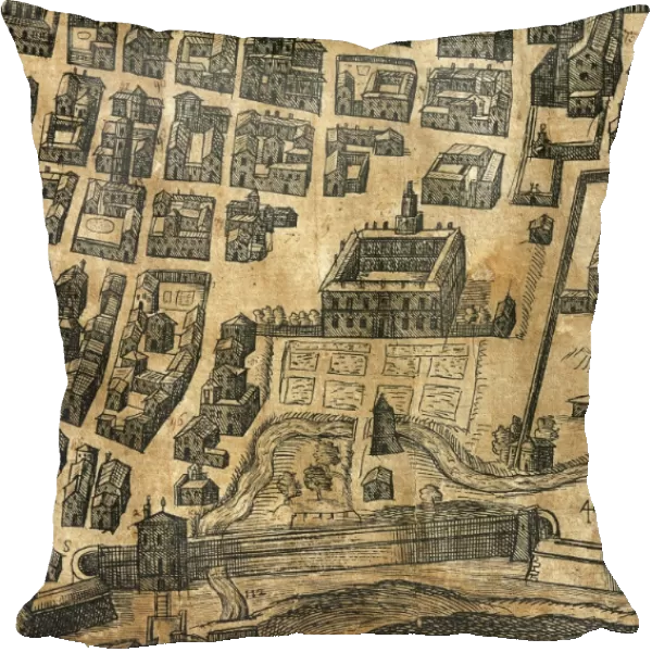 Italy, Piacenza, Map by Henricus van Schoel, engraving