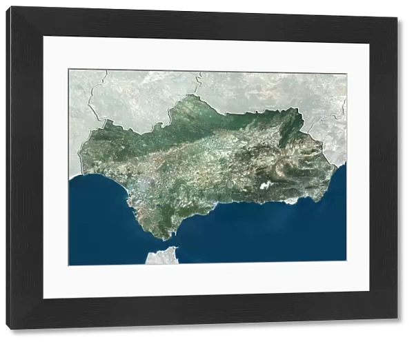 Andalusia, Spain, True Colour Satellite Image