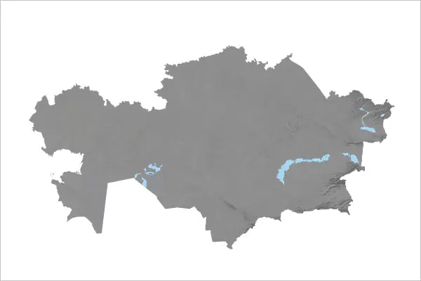 Kazakhstan, Relief Map