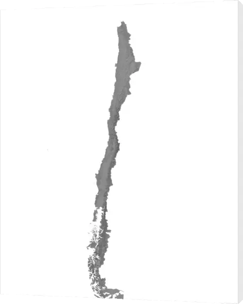 Chile, Relief Map