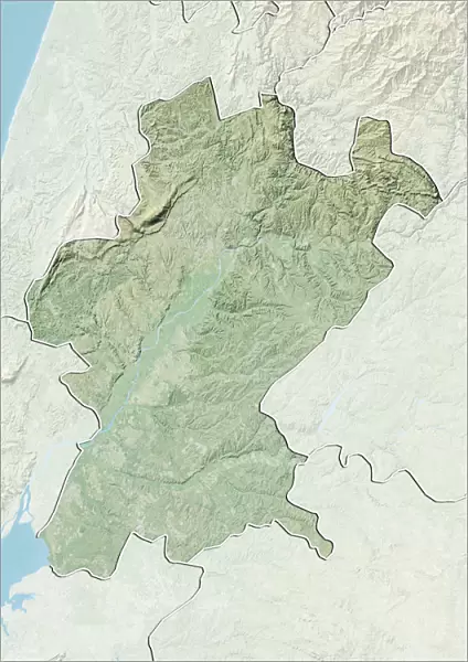 District of Santarem, Portugal, Relief Map