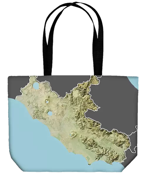 Region of Lazio, Italy, Relief Map