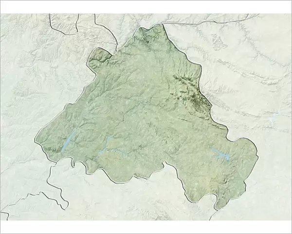 District of Portalegre, Portugal, Relief Map