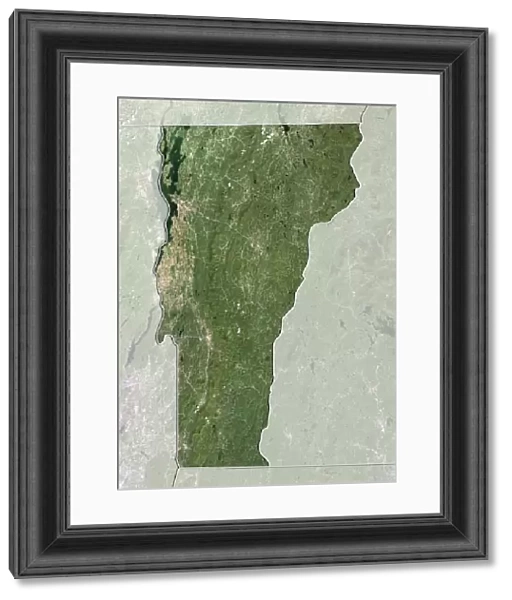 State of Vermont, United States, True Colour Satellite Image