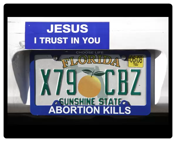 Christian car number plate and sticker