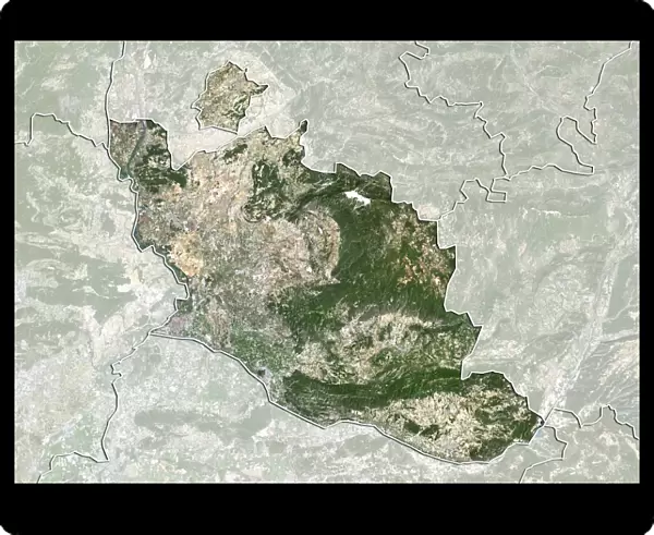 Departement of Vaucluse, France, True Colour Satellite Image