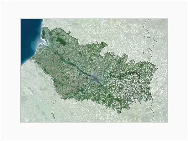 Departement of Somme, France, True Colour Satellite Image