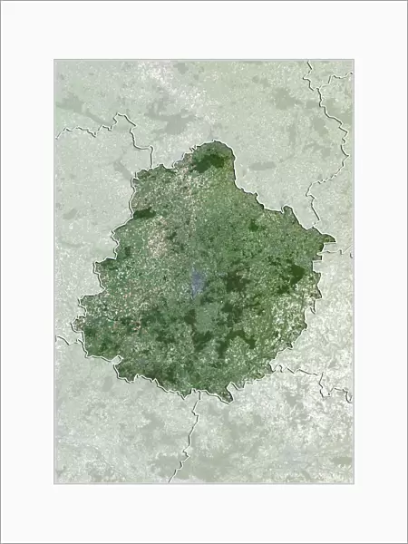 Departement of Sarthe, France, True Colour Satellite Image