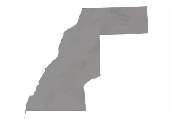 Western Sahara, Relief Map