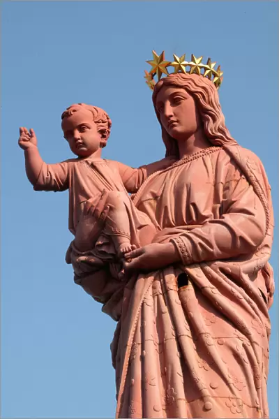 Notre Dame of France giant statue in Le Puy en Velay
