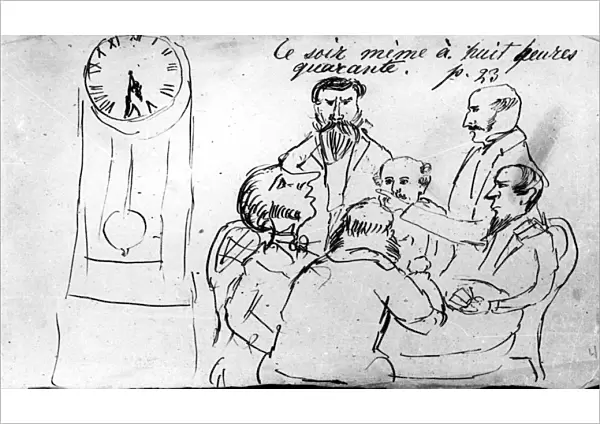 Russian author leo tolstoys drawing for jules vernes around the world in 80 days