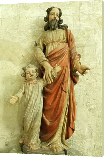 Statue in Saint-Emilion collegiate church