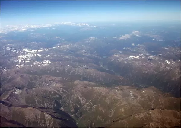 Europe, Aerial view of Alps range