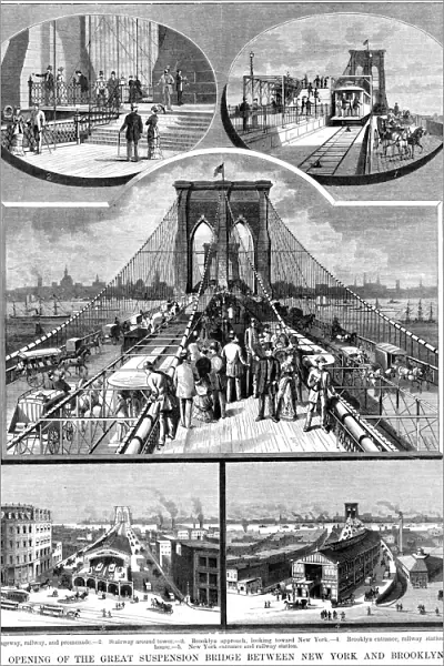 Brooklyn Suspension Bridge, illustration 1883