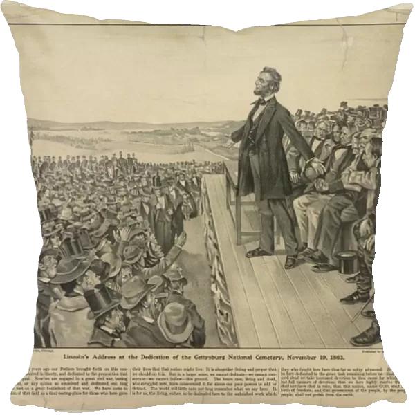 Abraham Lincoln delivering Gettysburg Address