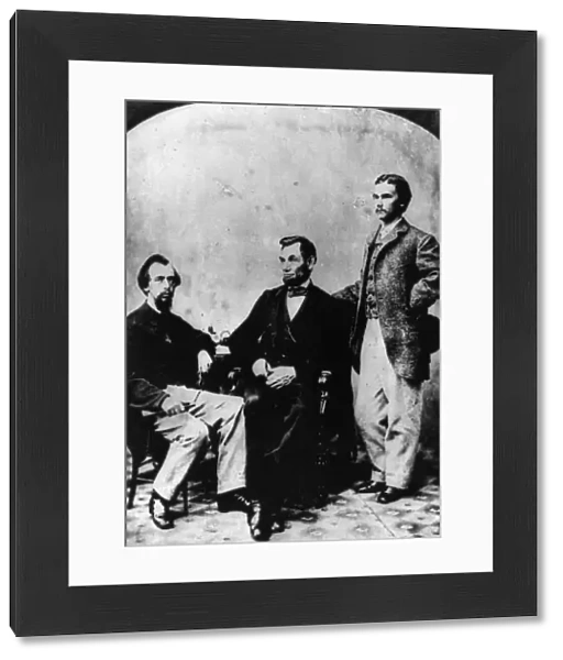 Abraham Lincoln with Secretaries 1863