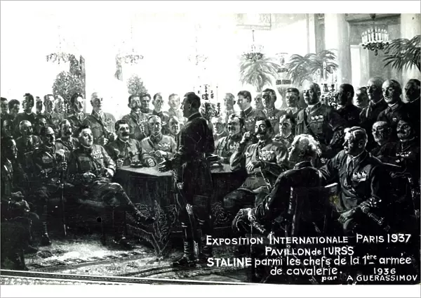 Joseph Stalin with senior officers of Soviet Army