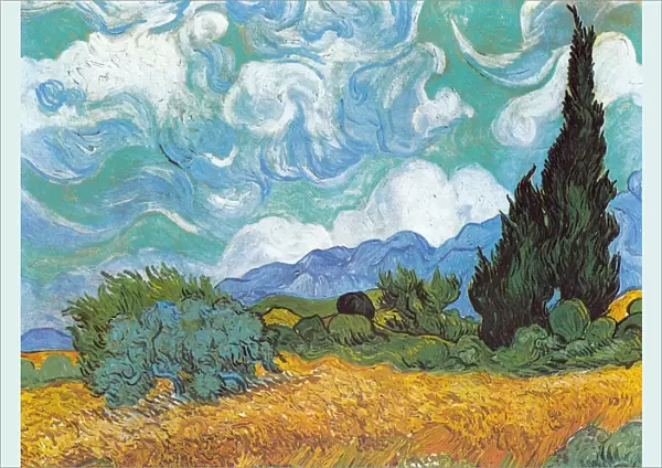 Vincent van Goghs Wheatfield with Cypresses 1889 A. D