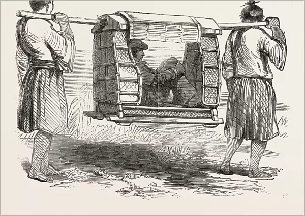 Mode of Travelling in Loo Choo, Chinese Seas, Loo-Choo Islands, Ryukyu Islands, 1851