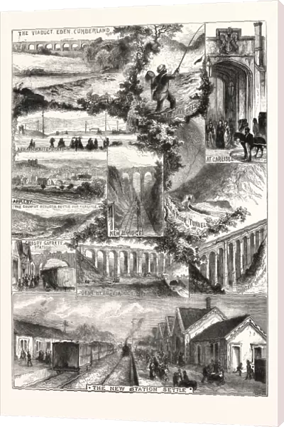 The Midland Railway between Settle and Carlisle, Engraving 1876, Uk, Britain, British