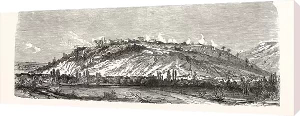 Franco-prussian War: The North Side Of Mont D avron During The Bombardment By The Germans On 27 December 1870. From Left To Right: Noisy Le Grand