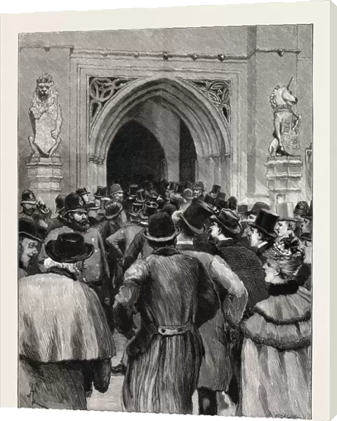The Great Home Rule Debate: Scene At The Door Of The House Of Commons