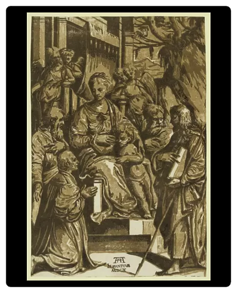 The Virgin And Child Surrounded By Saints And Kneeling Donor