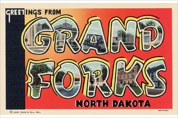 Greeting Card from Grand Forks, North Dakota. ca. 1944, Greeting Card from Grand Forks, North Dakota