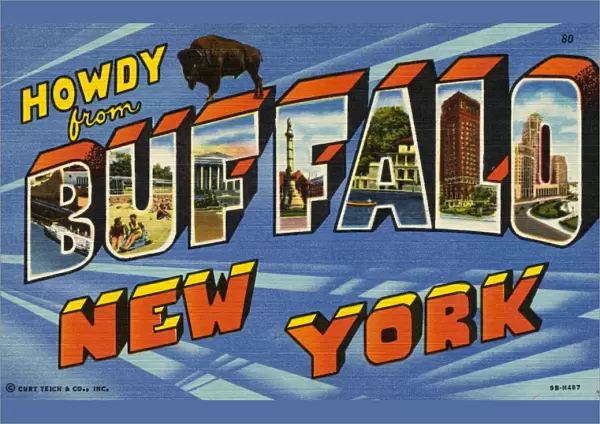Greeting Card from New York. ca. 1949, Buffalo, New York, USA, Greeting Card from New York