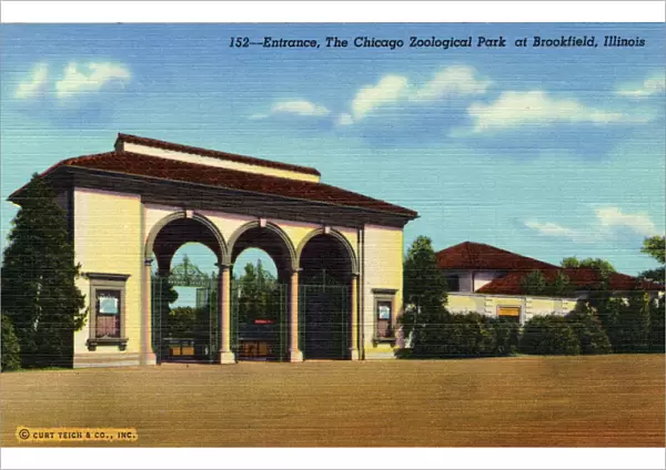 The South Entrance, Chicago Zoological Park at Brookfield, Illinois