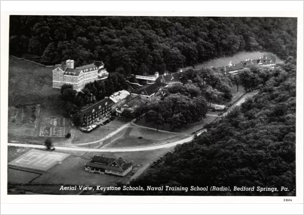 Aerial View, Keystone Schools, Naval Training School (Radio), Bedford Springs, PA