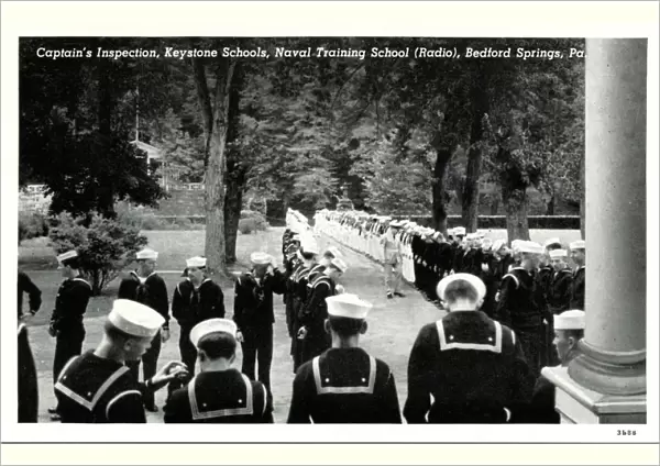 Captains Inspection, Keystone Schools, Naval Training School (Radio), Bedford Springs, PA