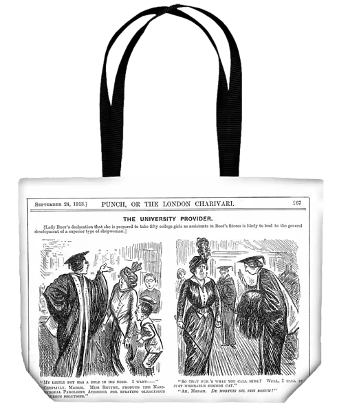 An improving result of university education for women. Cartoon from Punch, 14 September 1913