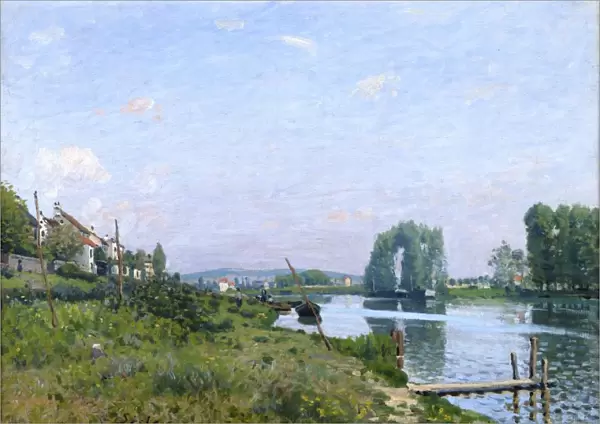 L Ile St Denis 1872: Alfred Sisley (1839-1899) French painter. Oil on canvas